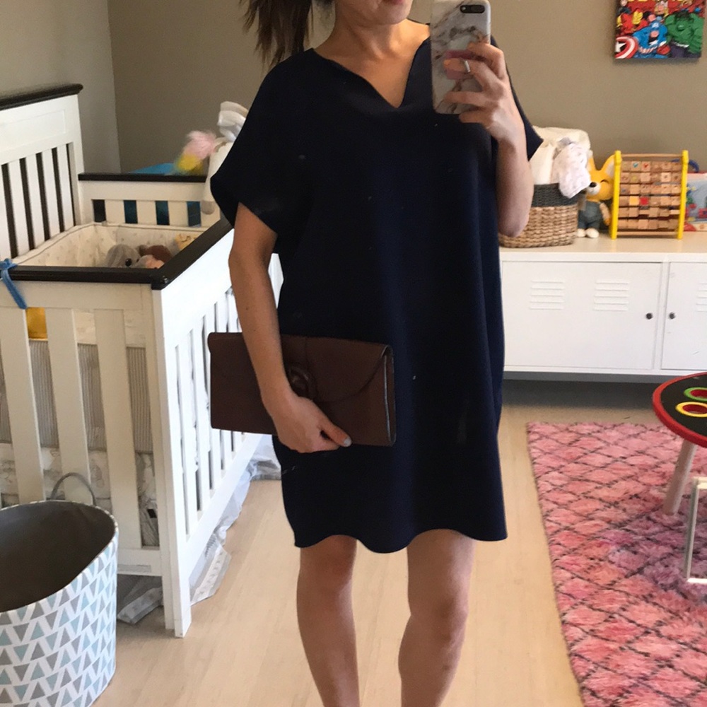 Diane von furstenberg tunic dress P navy